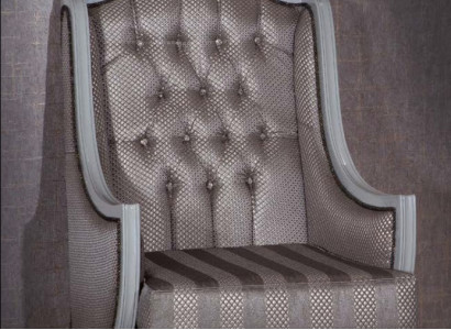 Klassish Armchair Luxury Designer Gray Textile 1 Seater Upholstery Single Seater Furniture new